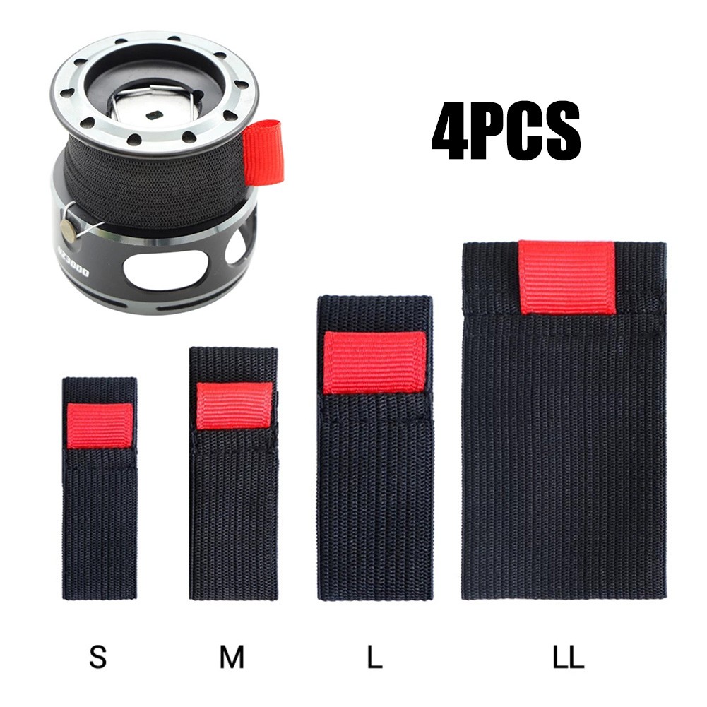 Mesh Coil Strip - 4pcs Elastic Fishing Spool Belt Reel