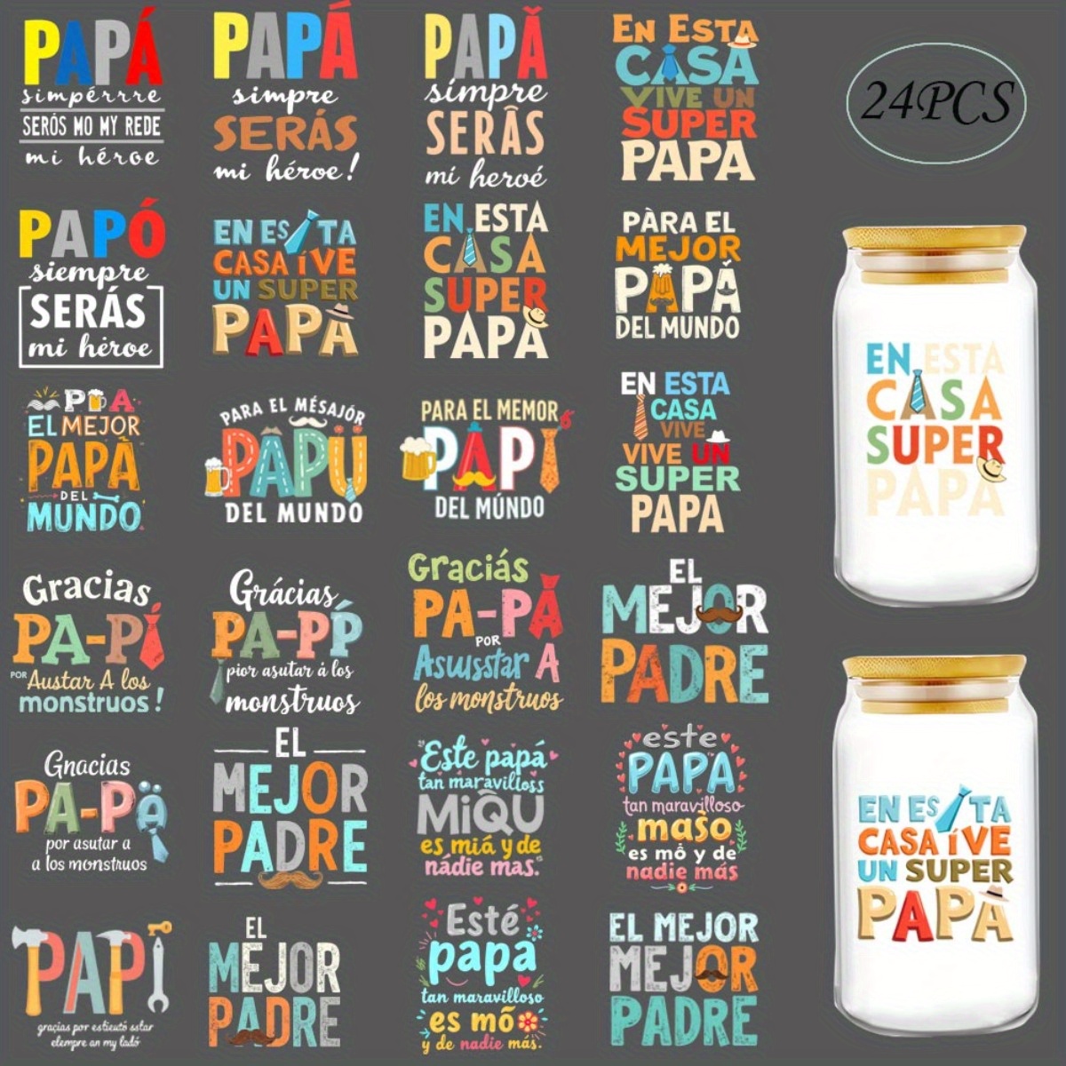 24Pcs/Set Father's Day Quotes  – обзор и цена Rdta Tank Glass