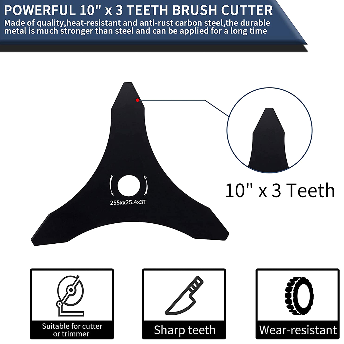 3 Teeth Brush Cutter Blade 255 – обзор и цена Dry Herb Vaping Accessories