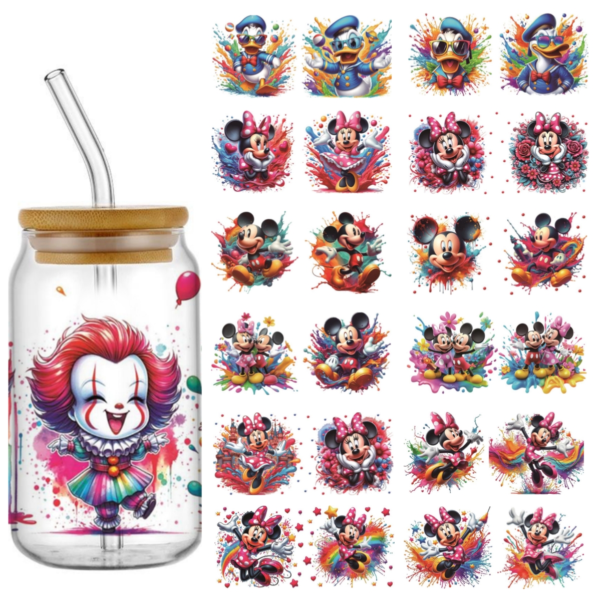 Mickey and Minnie UV DTF Cup W – обзор и цена Rdta Tank Glass