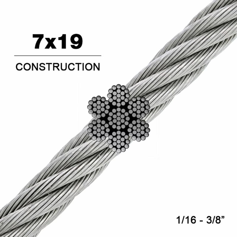 Wire Rope 7X19 Diameter 3.18mm – обзор и цена Stainless Wire Ss316