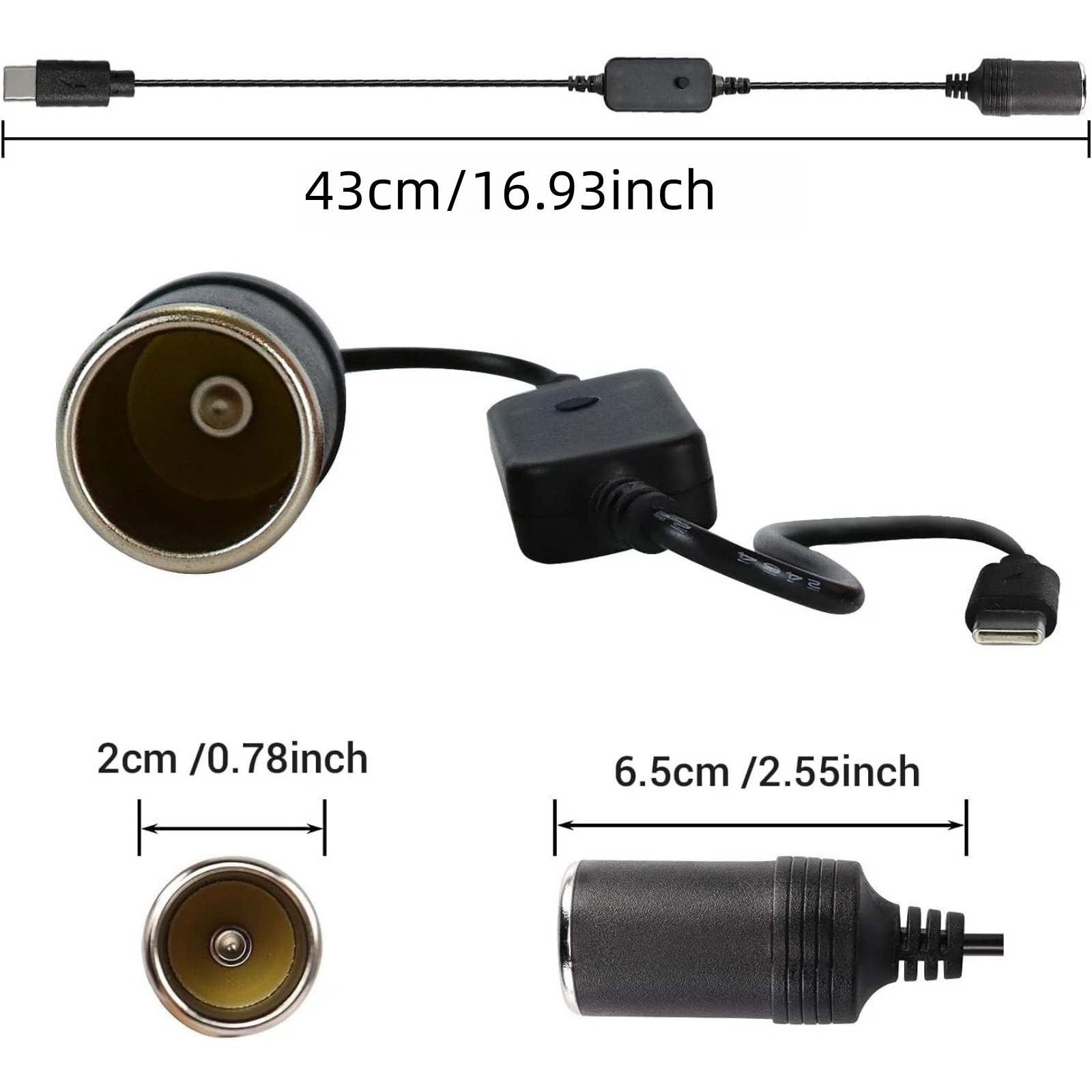 1Pc USB-C to 12V Car Cigarette – обзор и цена Accessories Experts Vape
