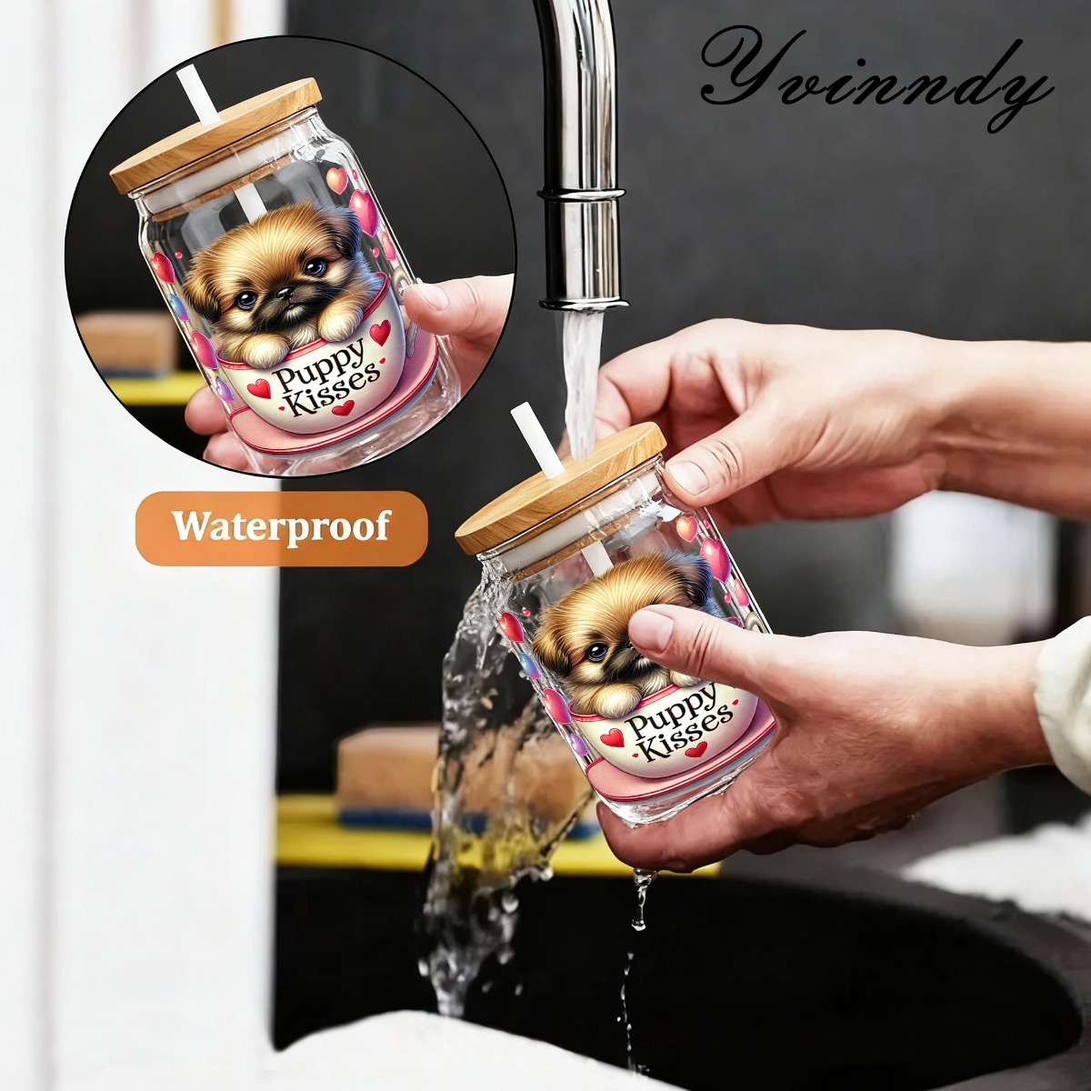 5Pcs/Set Valentines Puppy 16OZ – обзор и цена Rdta Tank Glass