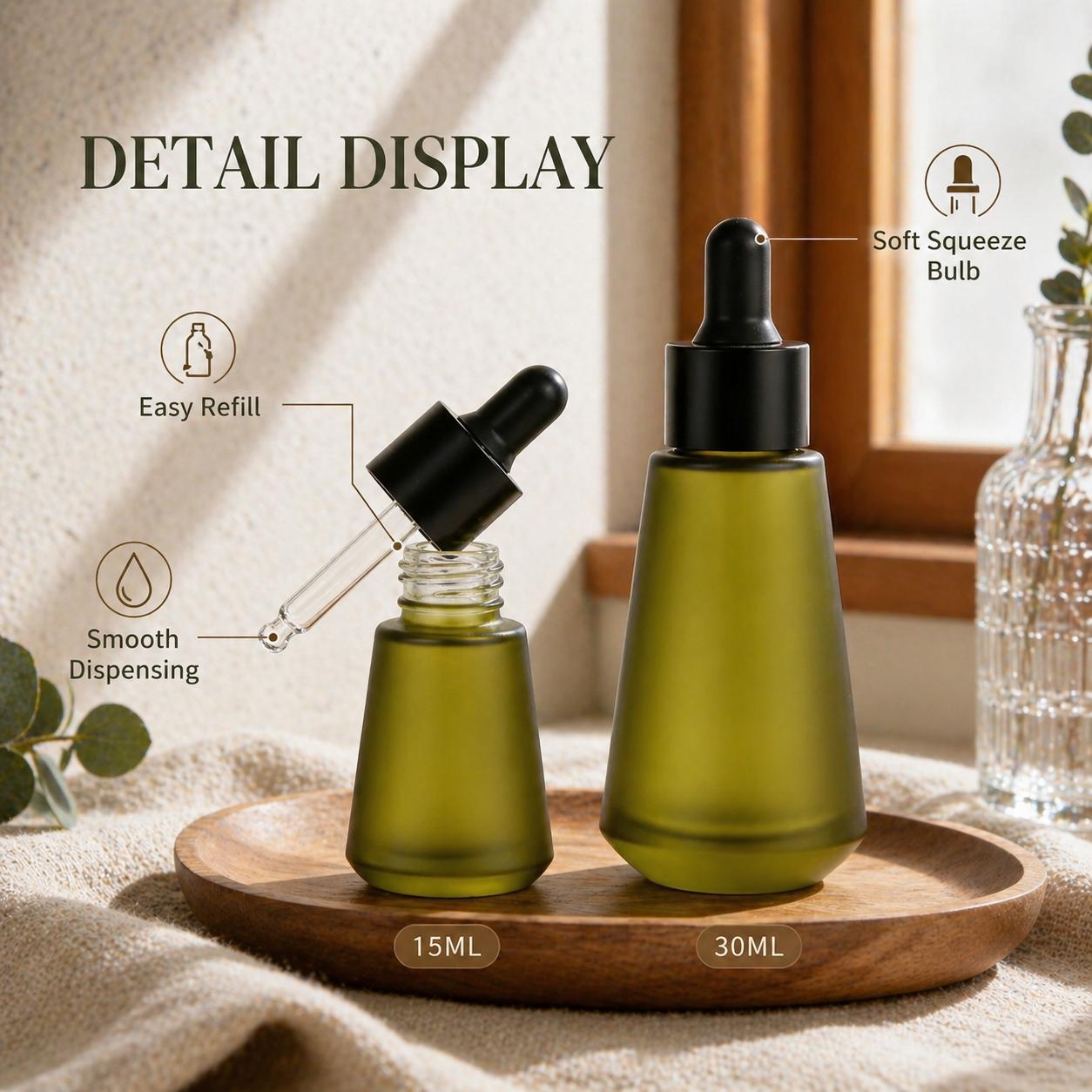 15ml 30ml Frosted Olive Green  – обзор и цена Juice Bottle Dropper