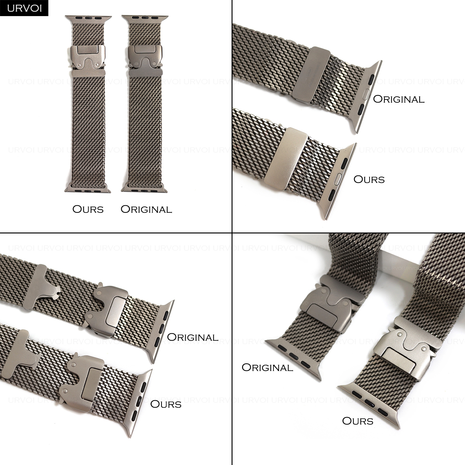 URVOI Titanium Milanese loop f – обзор и цена Mesh Coil Strip
