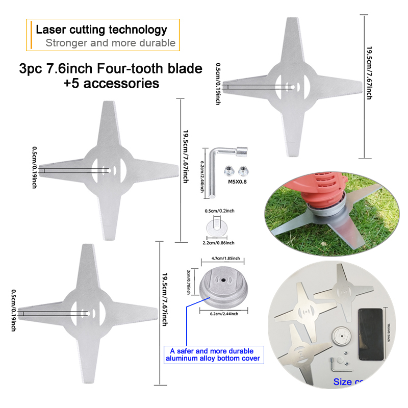3Pc 7.6-Inch Four-Tooth Lawn M – обзор и цена Dry Herb Vaping Accessories